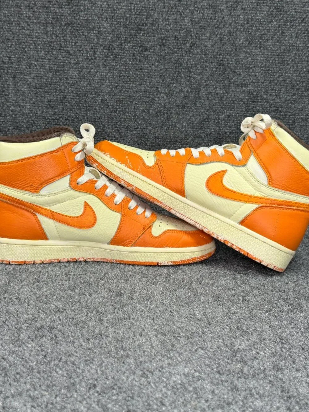 Jordan 1 Retro High OG Shoes Men 8.5 Custom burnt Orange Rustic Athletic Sneaker